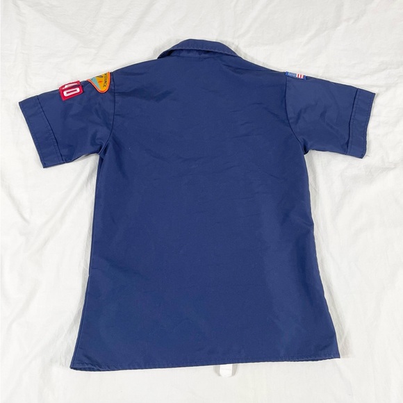 Boys Scouts Of America Youth Blue Short Sleeve Button Up Shirt M - Picture 9 of 10